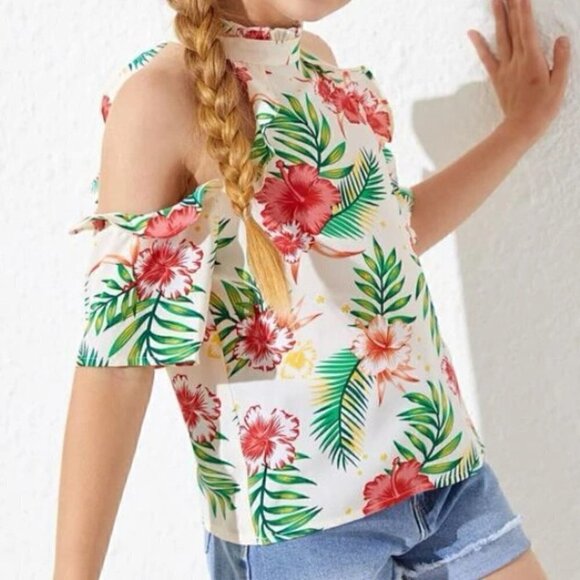 𝅺GIRL Floral Blouses Size 7Y - Picture 11 of 13